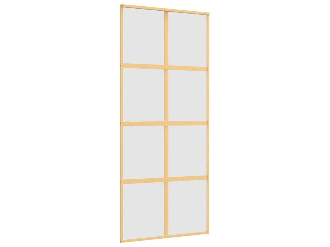 Porta Deslizante 90x205 cm Vidro Fosco e Alumínio Dourado MAISON EXCLUSIVE