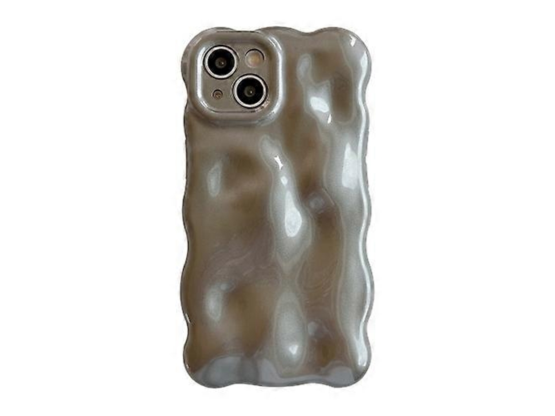 Capa De Celular Tpu Com Bolhas Onduladas Para Iphone 15