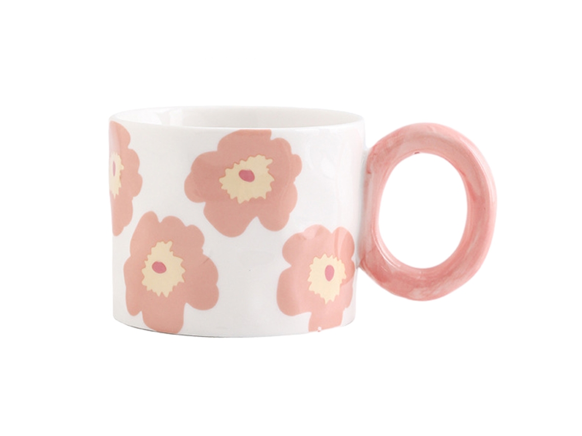 Caneca de Cerâmica Pintada À Mão 450Ml para Café NEVEANCE