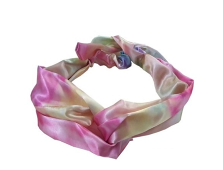 Turbante De Satén Tie Dye Soulta