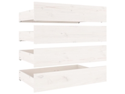 Bed Drawer, Bed Drawers Vidaxl Branco Madeira (90 X 57 X 18 Cm)