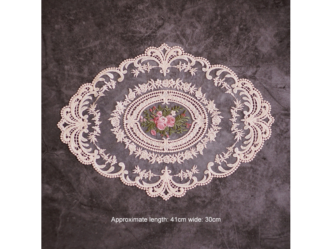 Toalha De Mesa Oval Europeia Bordada Em Renda, Transparente, Para Mesa De Centro, Capa Para Móveis, Tecido Para Decoração De Natal. Aquaforge