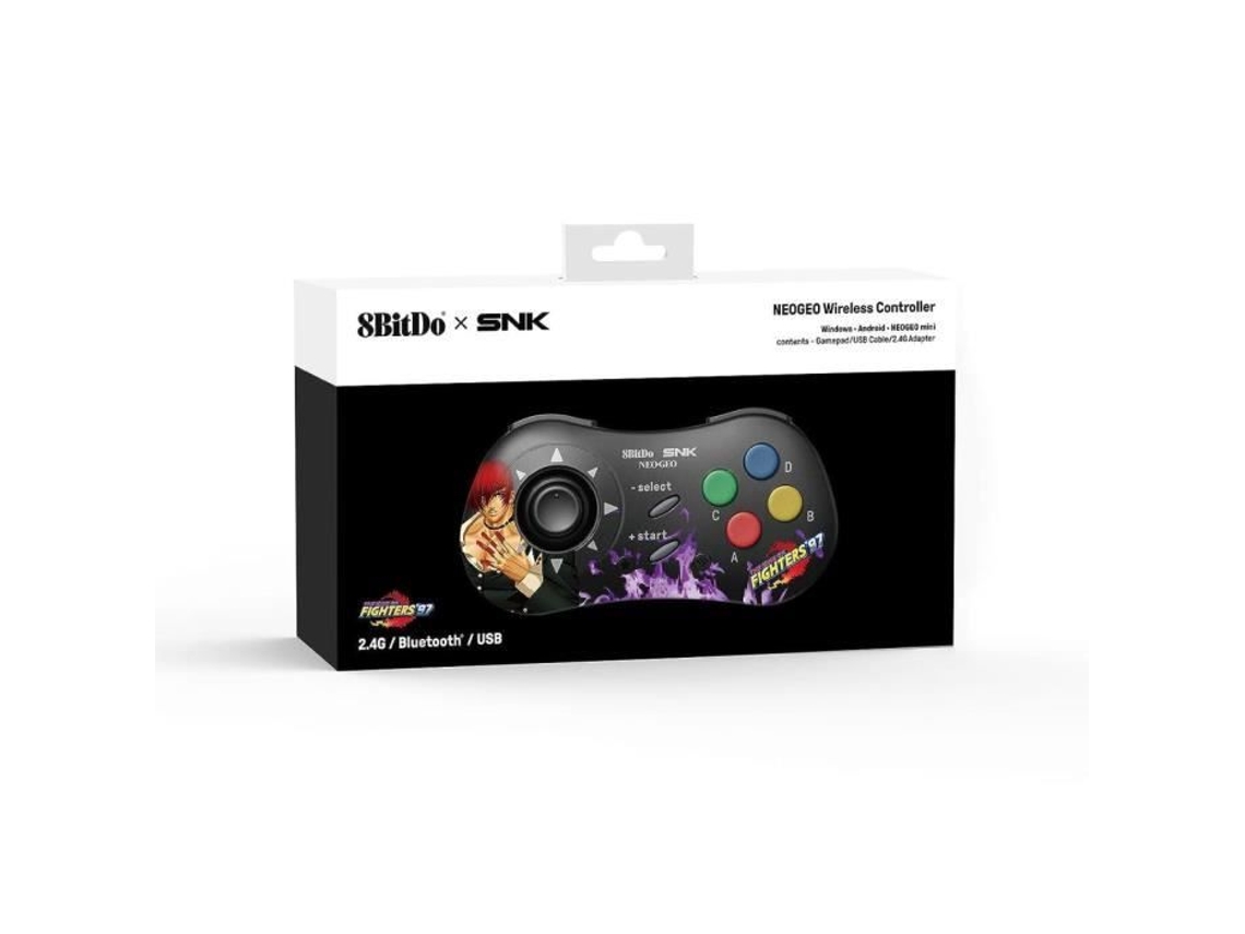 Jogo Retrogaming-Iori Yagami Edition: 8Bitdo SNK Neo Geo Style Azultooth Controller - Compatível com Windows PC, Android e Neo Geo Mini