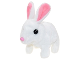 Ats brinquedo de Pelúcia de Coelho Elétrico com Pilhas, Coelho de Pelúcia Saltitante com Orelhas Móveis e Som, Presente Interativo para Crianças