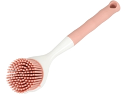 Escova De Cozinha De Silicone Com Cabo Longo E Ergonômico Para Pratos E Panelas.