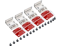 Conjunto De 4 Pares Fechos Magnéticos Para Portas Armários E Roupeiros, Placas De Batente Em Formato L Adequadas Para