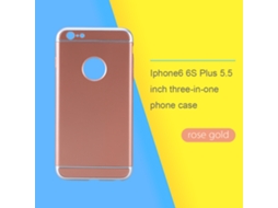 Capa de celular 3 em 1, compatível com iPhone 6/6s Plus, ouro rosa EOOCOO
