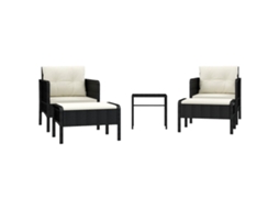 Garden Lounge Set, Garden Lounge Sets Vidaxl Preto Rattan / Vime (n/a)