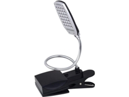 Luminária De Leitura Com Clipe, 3 Níveis De Brilho, Haste Flexível, Portátil, Alimentada Por Usb Bateria, Ideal Para Ler