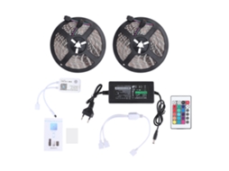 2026 cinta Led Rgb 10m Impermeável com Chip 5050, Controlador Wifi e Controle Remoto para Iluminação Interior