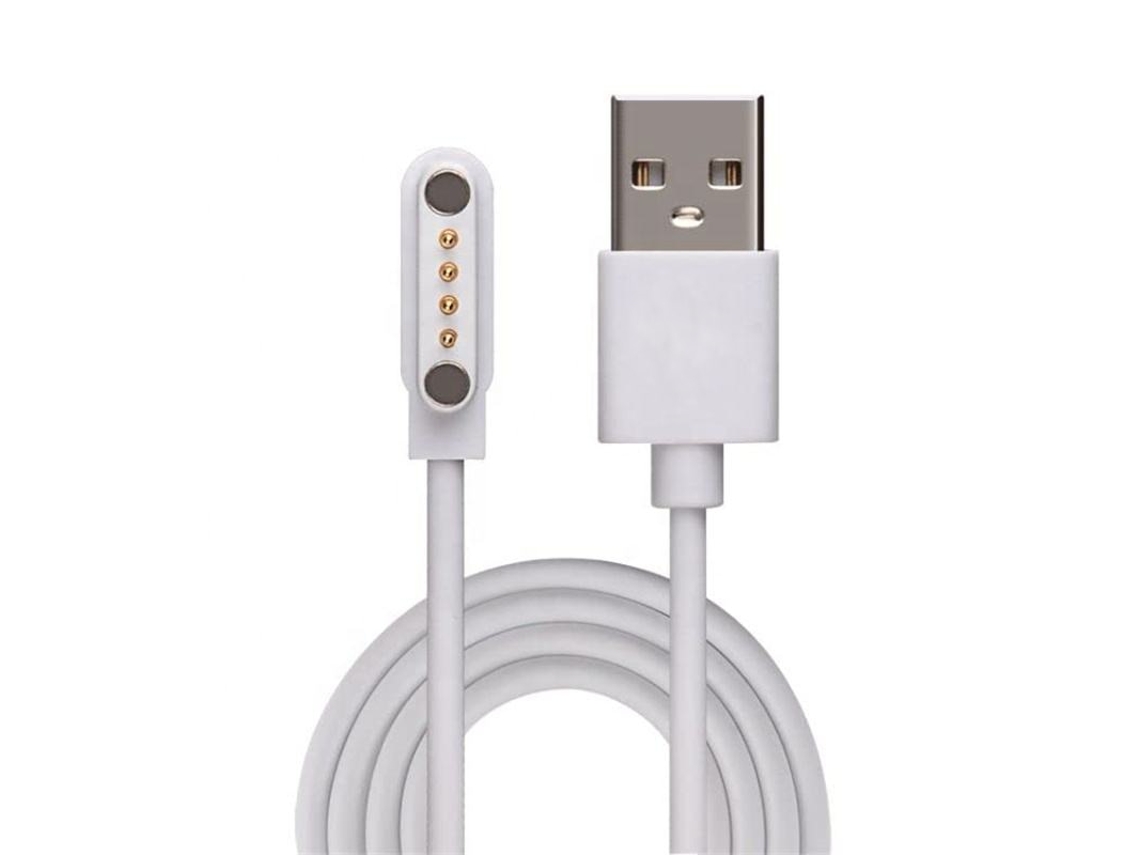 Cabo De Carregamento Magnético Suootci 60cm Branco (4 Pinos, Compatível Com Auscultadores De Condução Óssea)