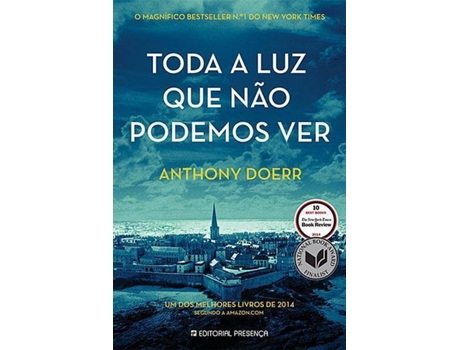 Livro Toda a Luz que Não Podemos Ver de Anthony Doerr