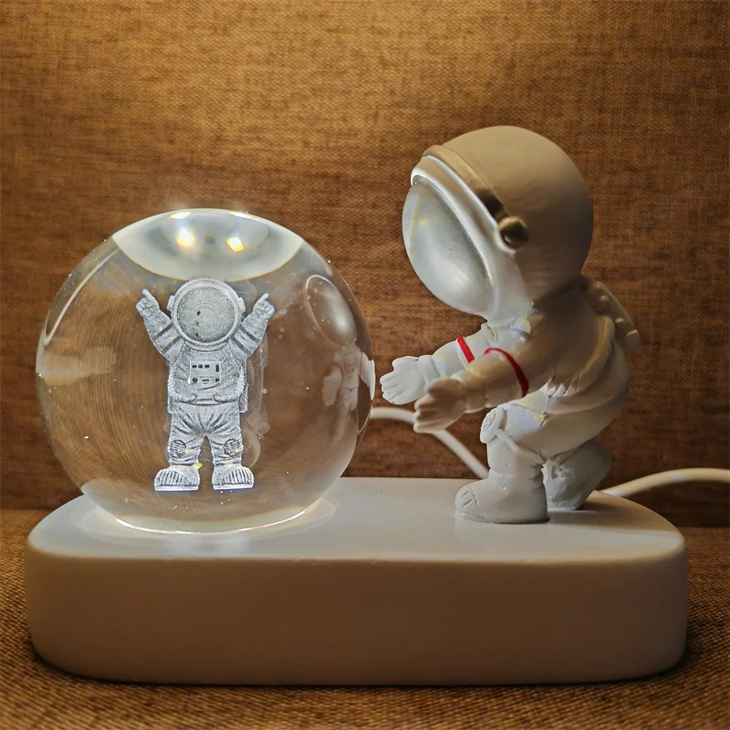 Bola de Cristal Criativa, Luz Noturna Led, Interface Usb, Presente Infantil, Decoração para Casa MDUG