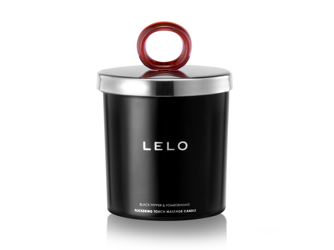 Vela de Massagem Perfumada LELO Derrete-Se Num Óleo de Massagem Sensual, Vela Perfumada Óleo de Massagem Corporal, Perfume Black Pepper e Pomegranate