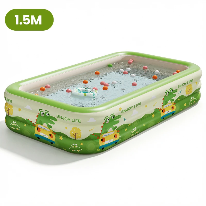 Piscina Inflável Doméstica , Modelo Reforçado, Ideal para Quintal e Brincadeiras Aquáticas em Família. MDUG (1,5 M)