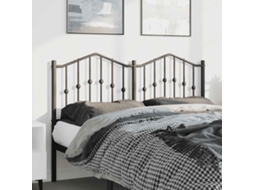 Vidaxl Cabeceira De Substituição 135 Cm Metal Preto