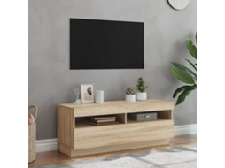 Vidaxl Móvel de Tv com Luzes Led 100x35x40 Cm Carvalho Sonoma