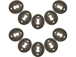Placa De Fechadura Oval Vintage Em Liga Zinco, 50 Peças, 27mm