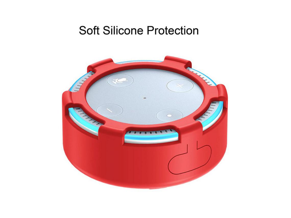 Capa de Silicone para Amazon echo dot 2 Vermelho