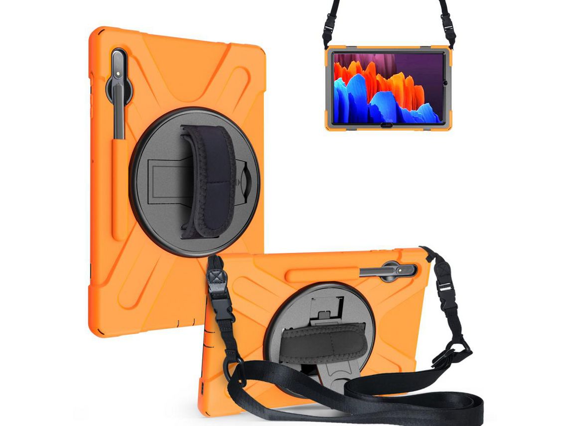 Capa de Silicone para Samsung Galaxy Tab s7 plus Laranja