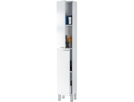 Móvel de Casa de Banho FORES 2 Portas (Branco Brilhante - Melamina - 30 x 182 x 25 cm)