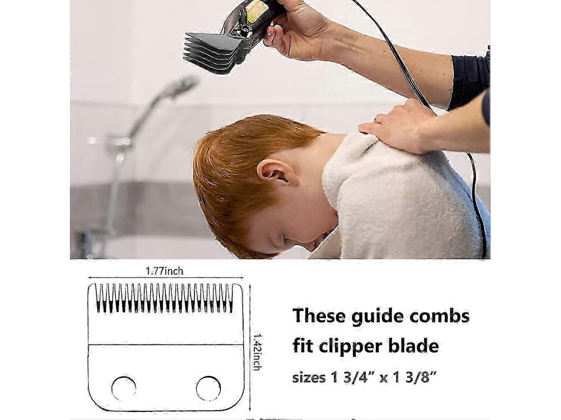 Guards Para Aparadores De Cabelo, 8 Unidades, Plástico Cinza, 3 Polegadas, Compatíveis Com Aparadores Grandes