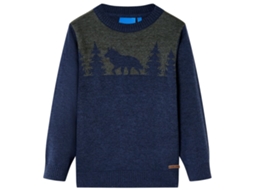Camisola De Malha Para Criança Azul-marinho 116