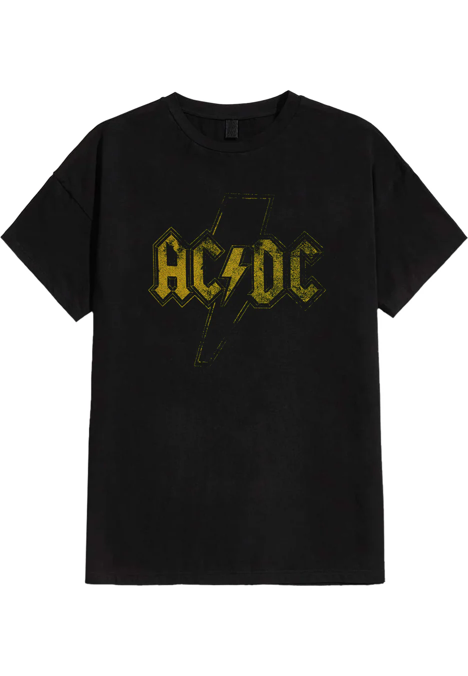 Size:s Rockinstone Ac/dc - Distress Flash - T-shirt Unisex Adults