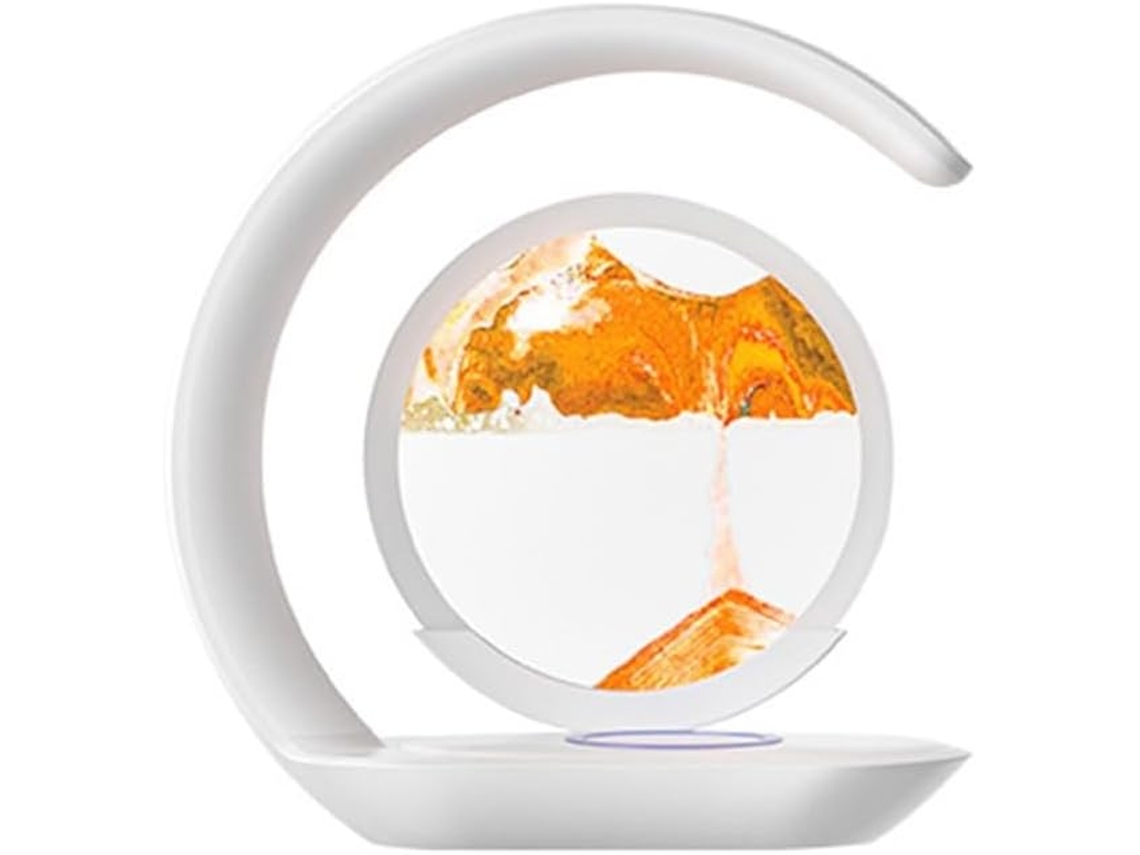 Luminária Noturna 3d Em Formato De Ampulheta Com Carregamento Sem Fio