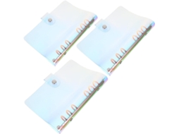 Conjunto De 3 Peças Com Estojo E Argolas Agendas 6, Design Vibrante, Proteção Reforçada Contra Pvc E Metal Uso