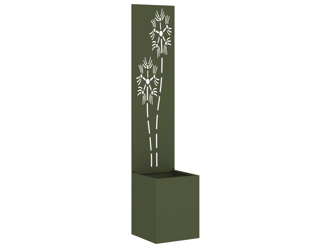 Conjunto 1 Tela De Jardim Vidaxl Verde-azeitona Aço (32 X 32 X 150 Cm)