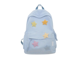 Mochila Escolar Star Estilosa, Prática E Versátil, Com Grande Capacidade, Perfeita Para A Escola E Atividades Ao Ar Livre. Azul.