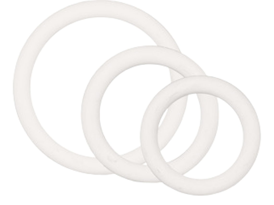 CALEXOTICS Rubber Ring Blanco Set 3 Piezas
