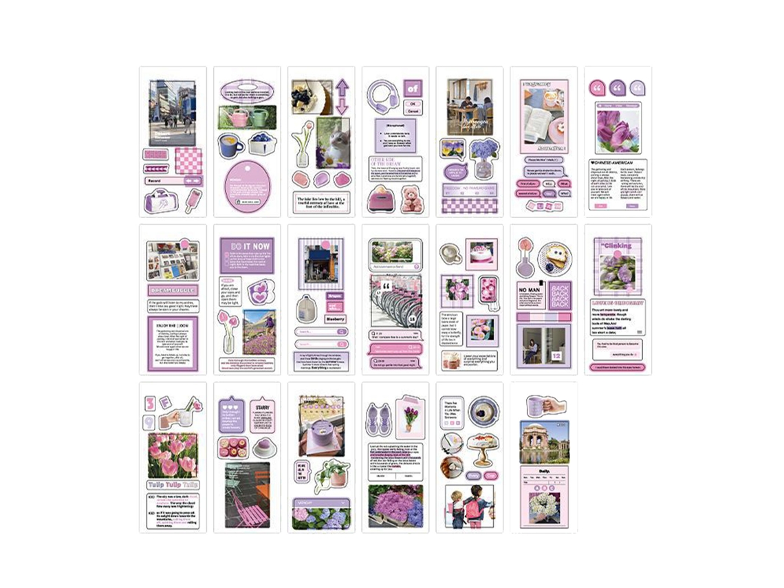 20 Adesivos De Scrapbook, Adesivos Decorativos Autoadesivos Para Scrapbooking, Diários E Manuais Diy