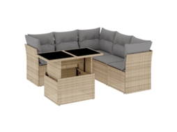 Garden Sofa Set, Garden Sofa Sets Vidaxl Bege Rattan / Vime (n/a)