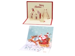 Cartão de Árvore de Natal 3D com Envelopes Cartões para Festividades NEVEANCE