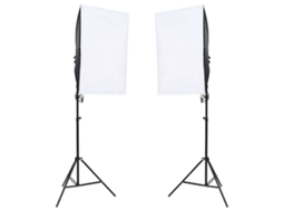 Vidaxl Iluminação De Estúdio Profissional 2 Pcs 40x60 Cm