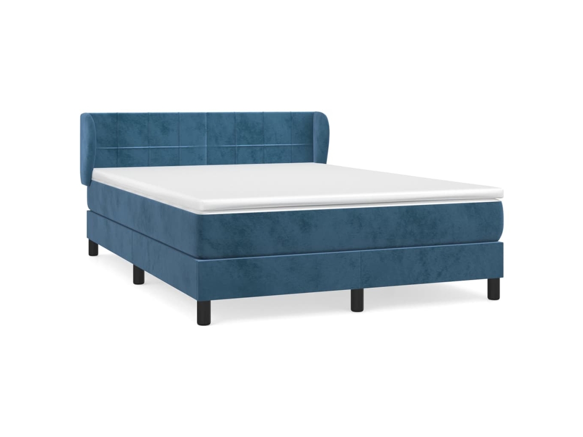 Box Spring Bed, Box Spring Beds Vidaxl Azul Veludo (140 X 200 Cm)