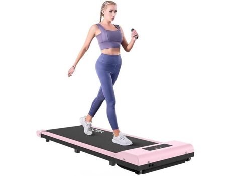 Esteira Portátil Bigzzia, Elétrica 1 10 Km/h, 1,5 Hp, Velocidade Ajustável, Com Controle Remoto E Display Lcd, Rosa