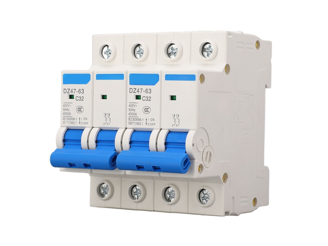Disjuntor Interlock Isolador Com Fixação Em Trilho Din 2p 32a 400v Chave De Ar De Proteção