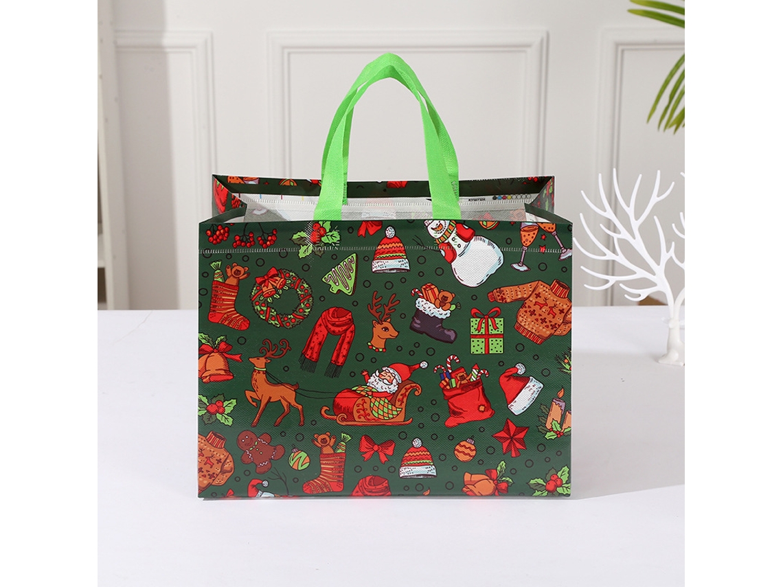 Sacolas De Presente De Natal, Pacote Com 24 Unidades, Com Alças. Aquaforge