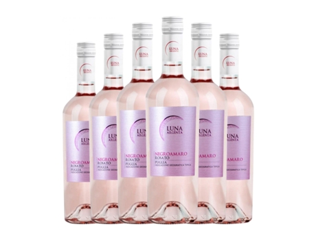 Vinho rosé MONDO DEL VINO Luna Argenta Rosato Negroamaro Puglia (0.75 L - 6 Unidades)