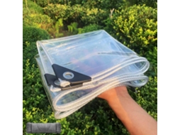 Clear Tarp 14mil Thick Heavy Duty Cover With Grommets And Reinforced Edges, Transparent Waterproof Tarpaulin Clear Tarps