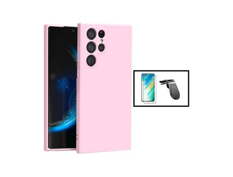 Kit Capa + Película + Suporte para Samsung Galaxy S23 Ultra GIFT4ME Rosa