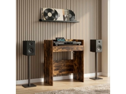Vidaxl Mesa De Dj Carvalho Fumado 102 X 45 X 102 Cm