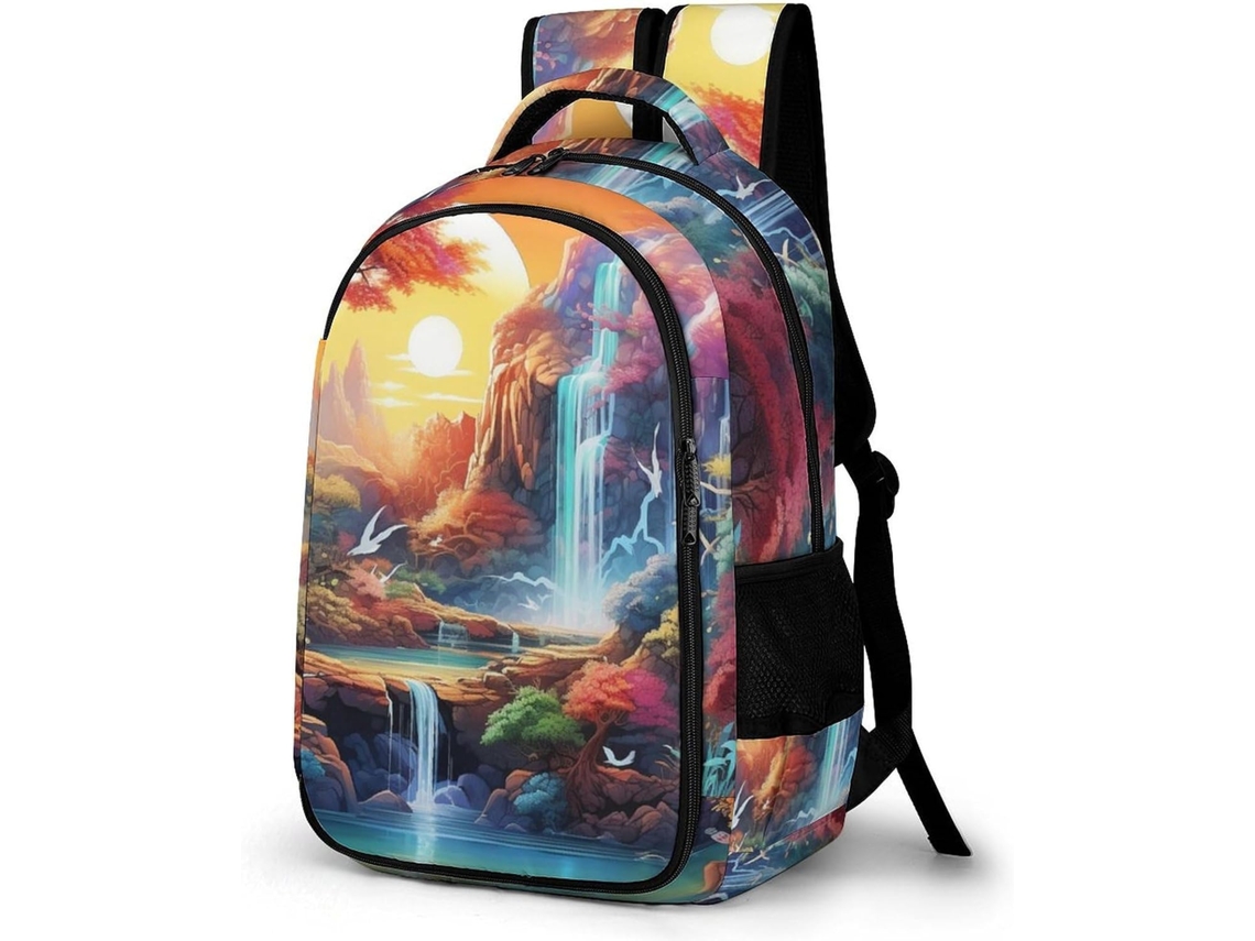 Mochila Escolar Com Tema Outono Para O Ensino Fundamental (ce2) Menina/menino Lindo Design De Paisagem Idades