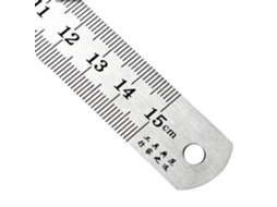 Réguas de metal para aprender a desenhar, ferramentas de medição em aço inoxidável para medir e cortar metal.
