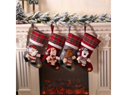 4 Peças De Saco De Presente De Meia De Natal Grande Saco De Doces Decoração De Árvore De Natal Soc Olysi Shop