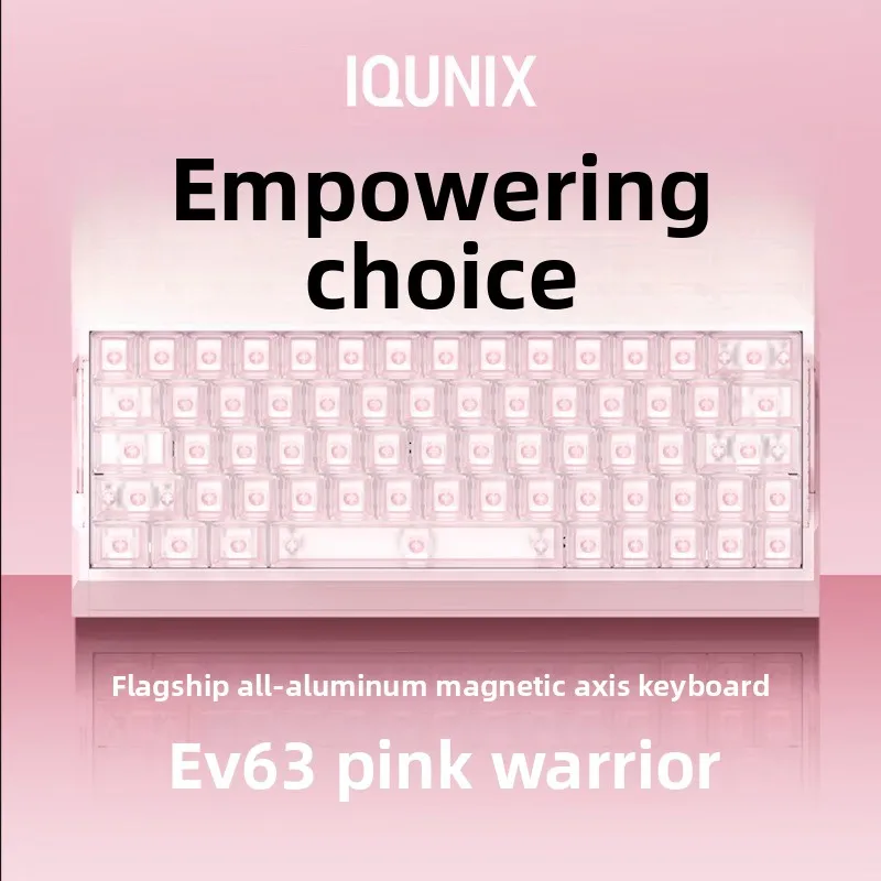 Teclado De Alumínio Rgb Pink Warrior Com 64 Teclas Hot-swappable