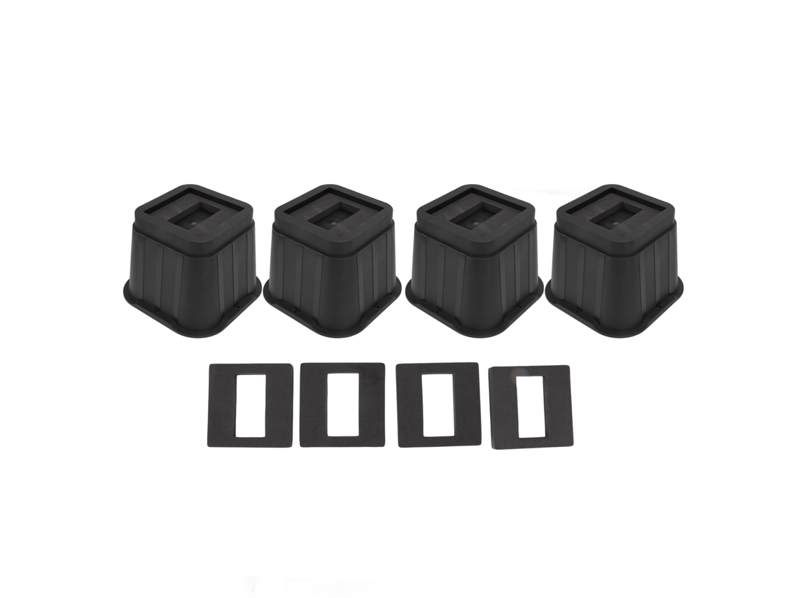 4 conjuntos de elevadores de móveis de borracha antiderrapantes de 4 polegadas para armazenamento, mesa, sofá, cadeira, máquina de lavar